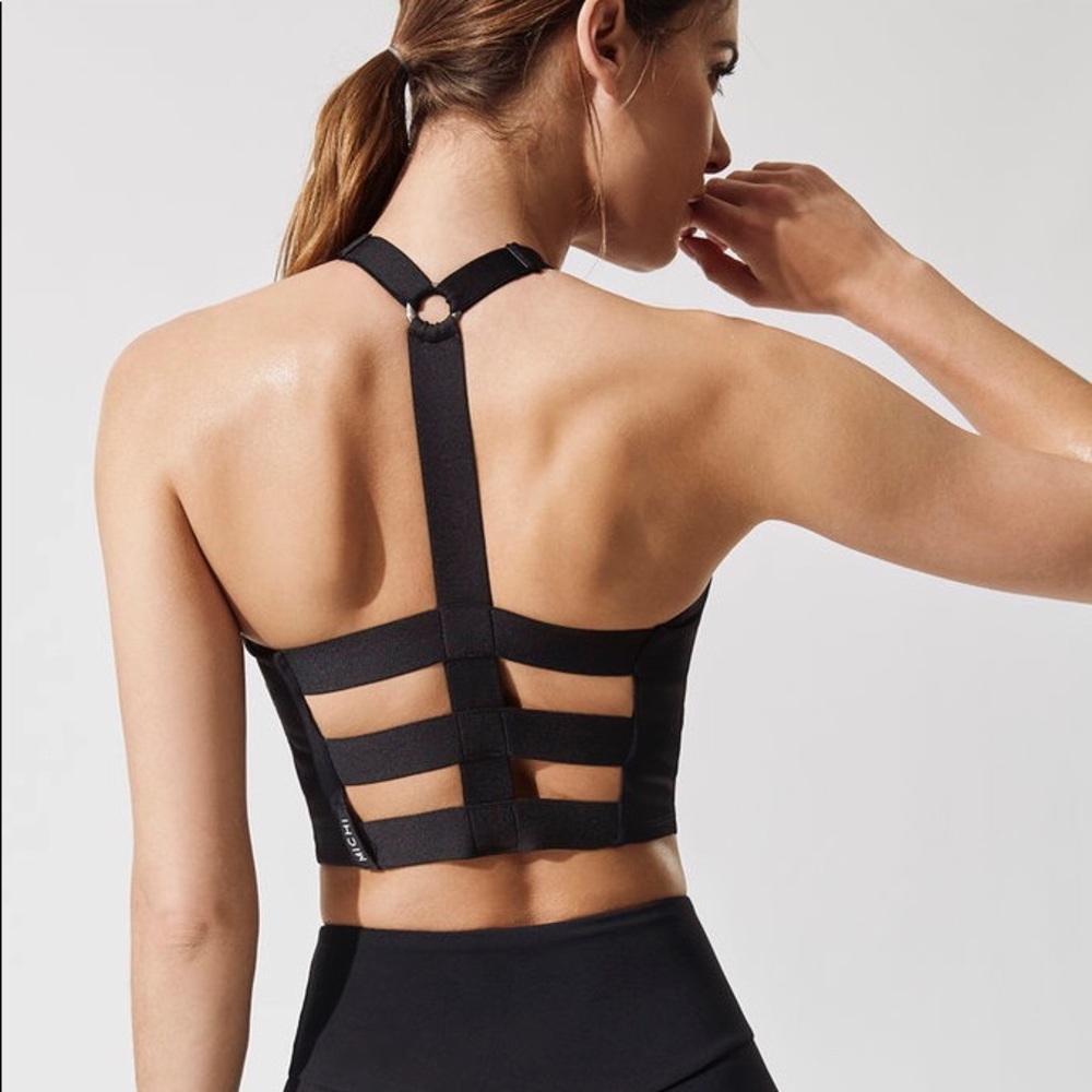 MICHI Axial Bustier-High Impact Crop Top-NWT